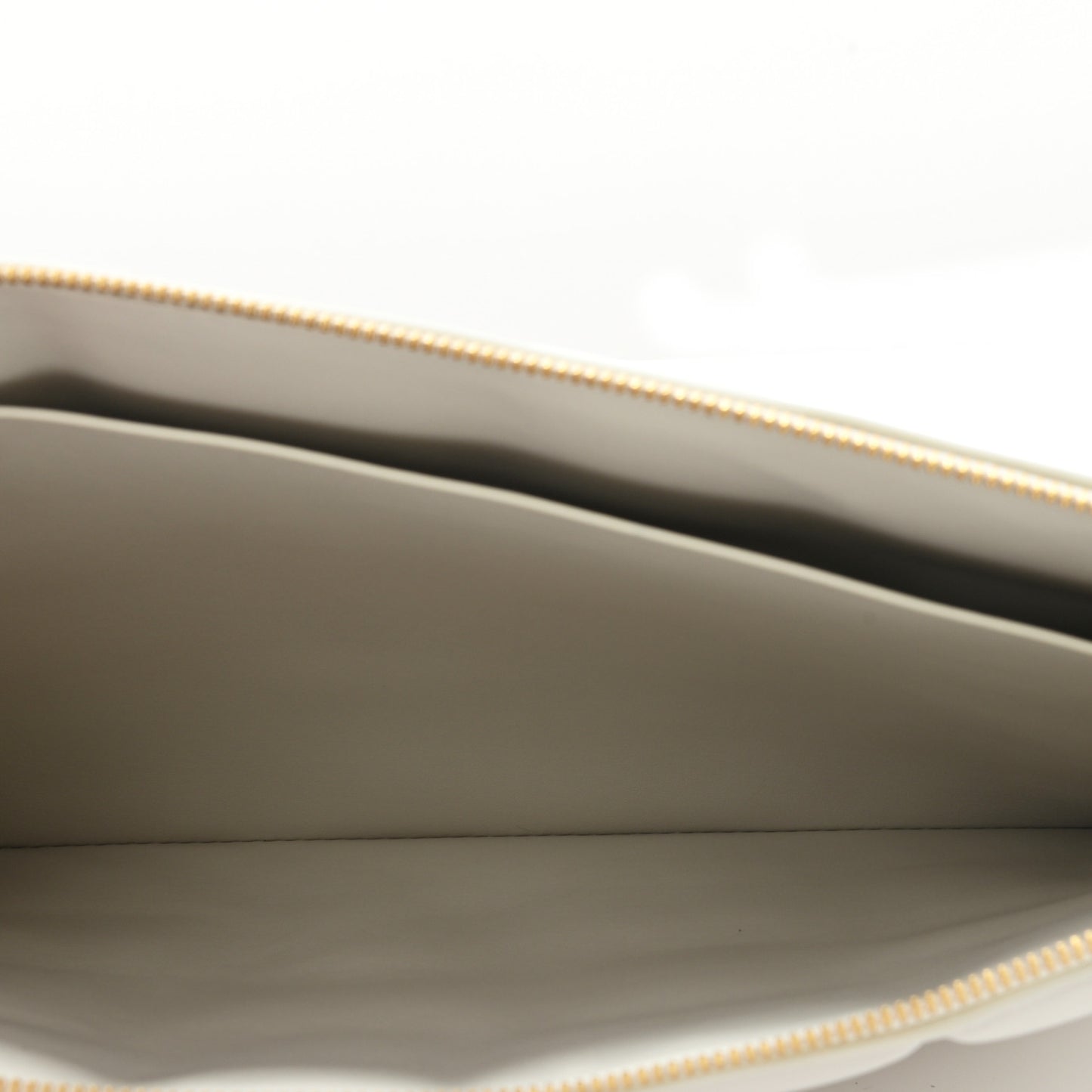 Nappa Embossed Pouch Clutch White