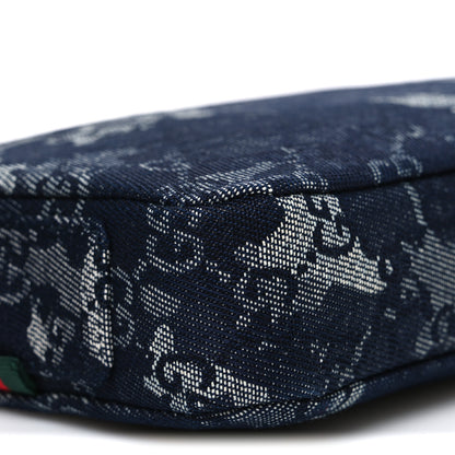 Gucci Denim GG Monogram Camouflage Small Crossbody Bag Blue 9 of 10