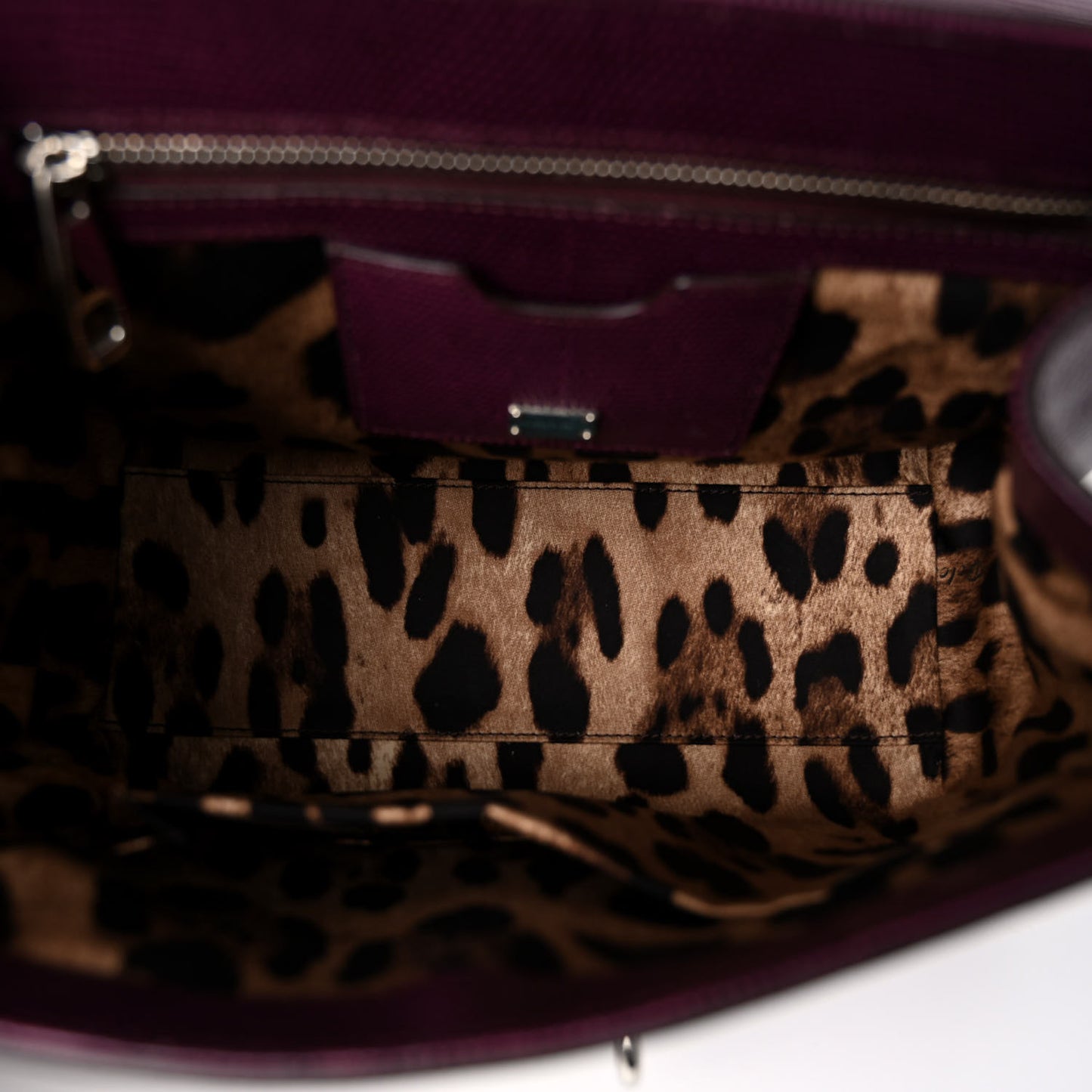 Lizard Calfskin Embossed Medium Monica Top Handle Bag Purple