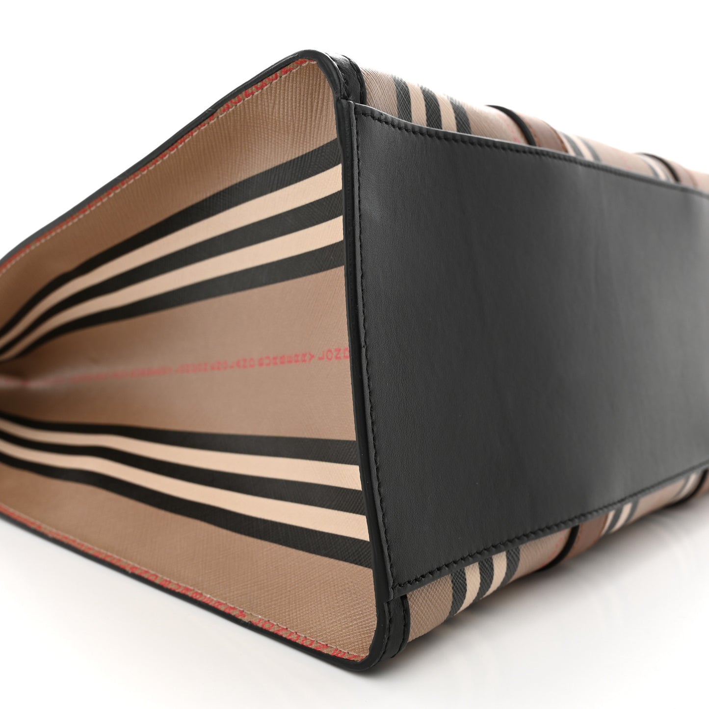 E-Canvas Stripe Book Tote Tan Archive Beige
