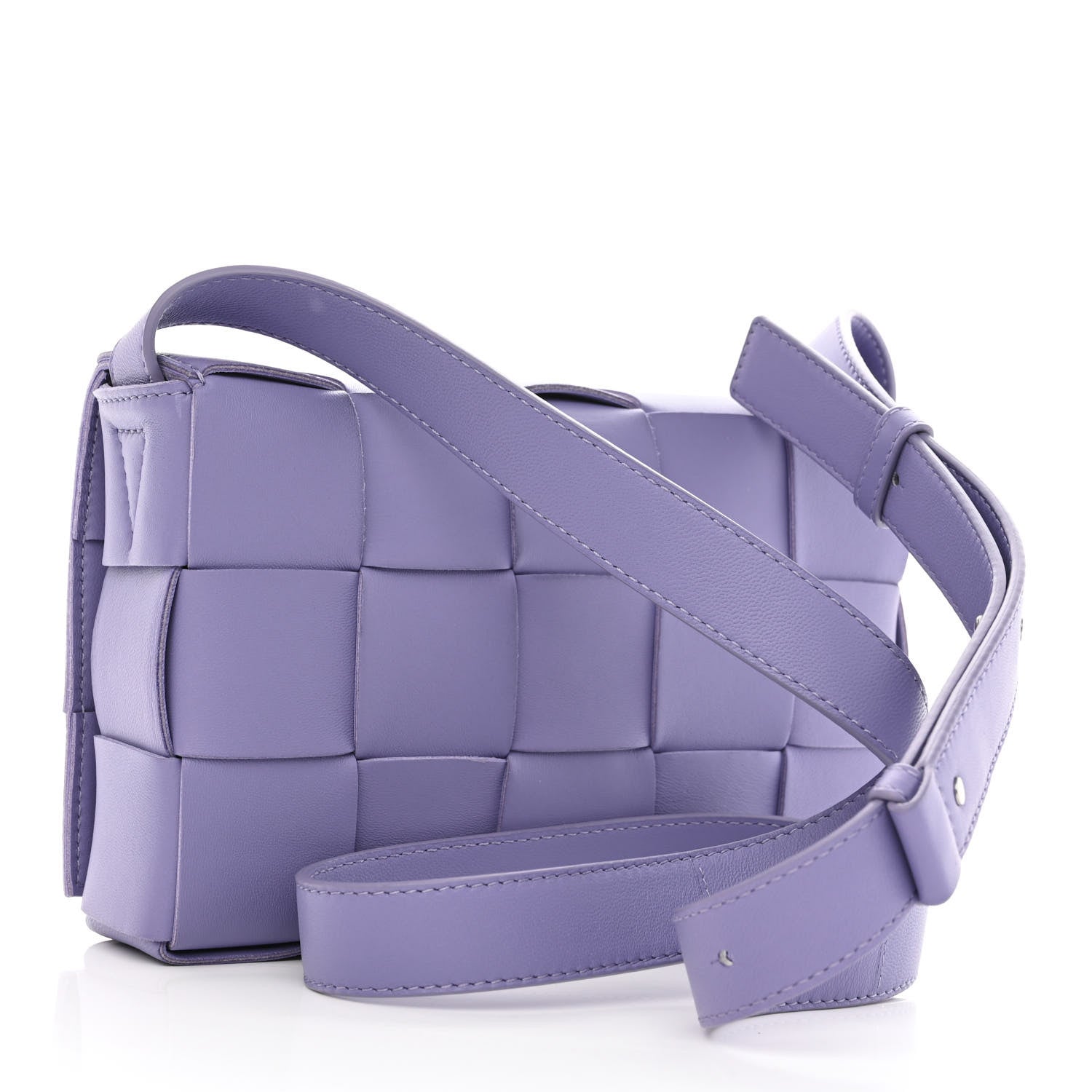 Bottega Veneta Lambskin Intreccio Cassette Crossbody Bag Wisteria 3 of 10