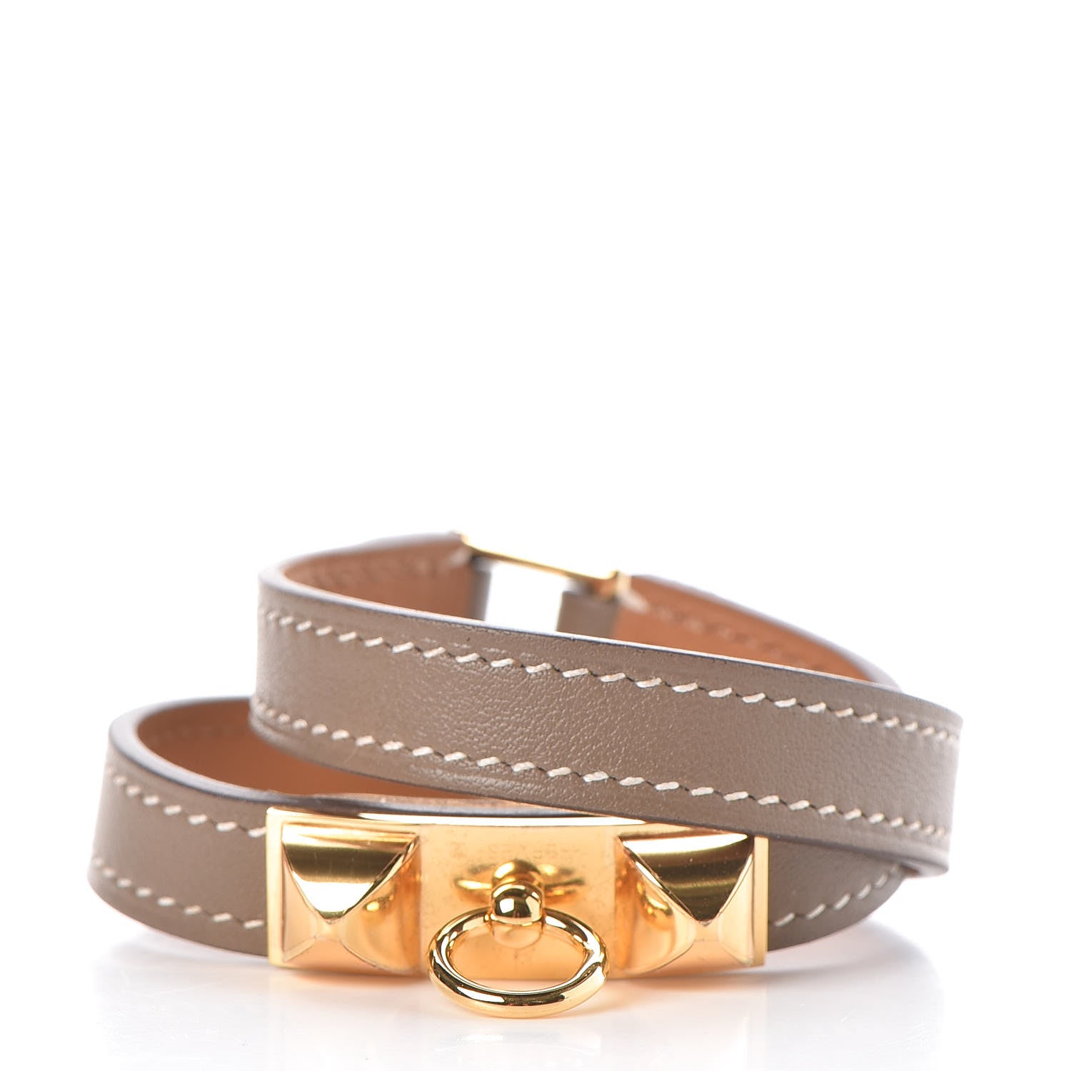 Hermes Swift Rivale Double Tour Bracelet T2 Etoupe 1 of 7
