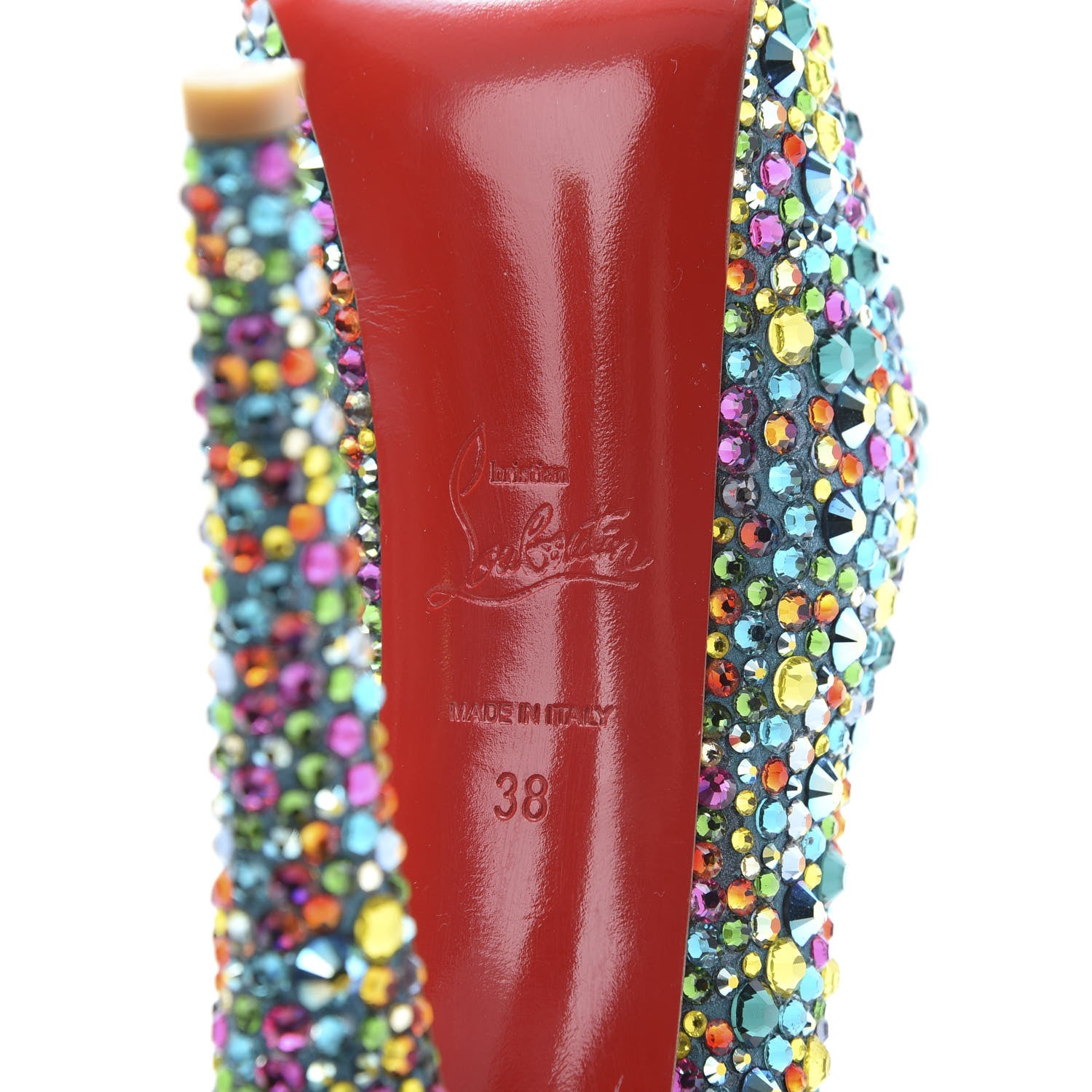 Christian Louboutin Crystal Suede Burma Daffodile Strass 160 Pumps 38 Multicolor 7 of 10