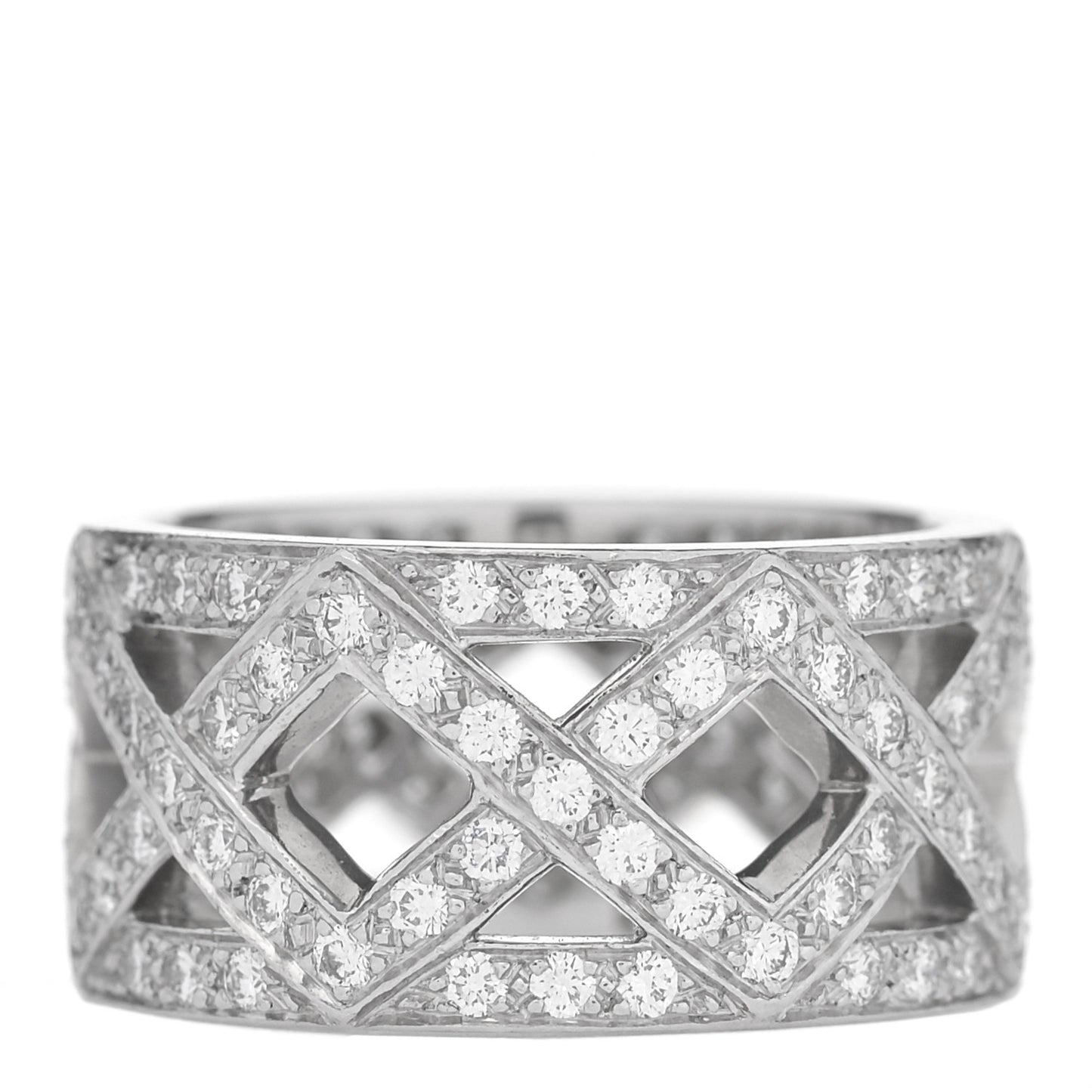 Platinum Diamond Legacy Celebration Braided Band Ring 45 3.5