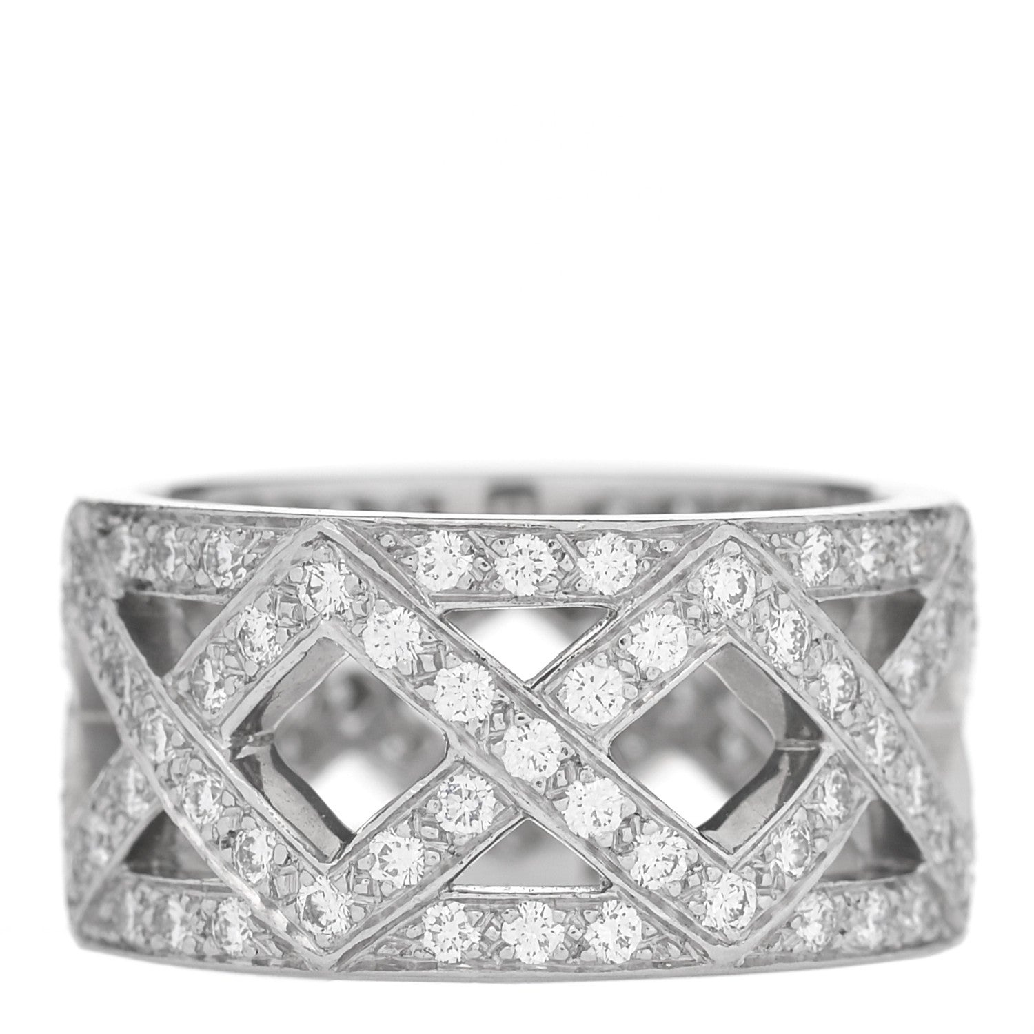 Tiffany Platinum Diamond Legacy Celebration Braided Band Ring 45 3.5 3 of 4