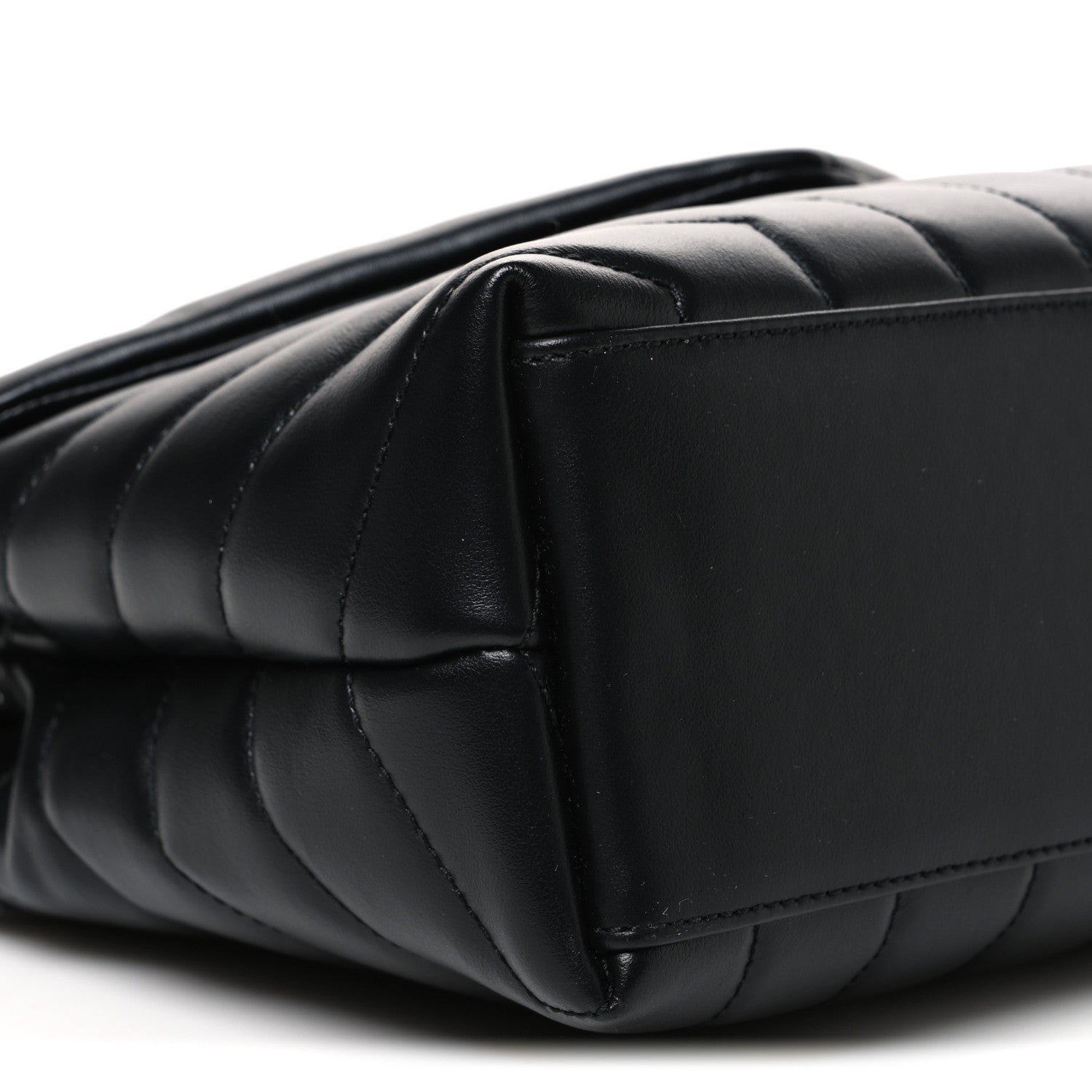 Saint Laurent Calfskin Y Quilted Monogram Small Loulou Chain Satchel Black Black 9 of 11