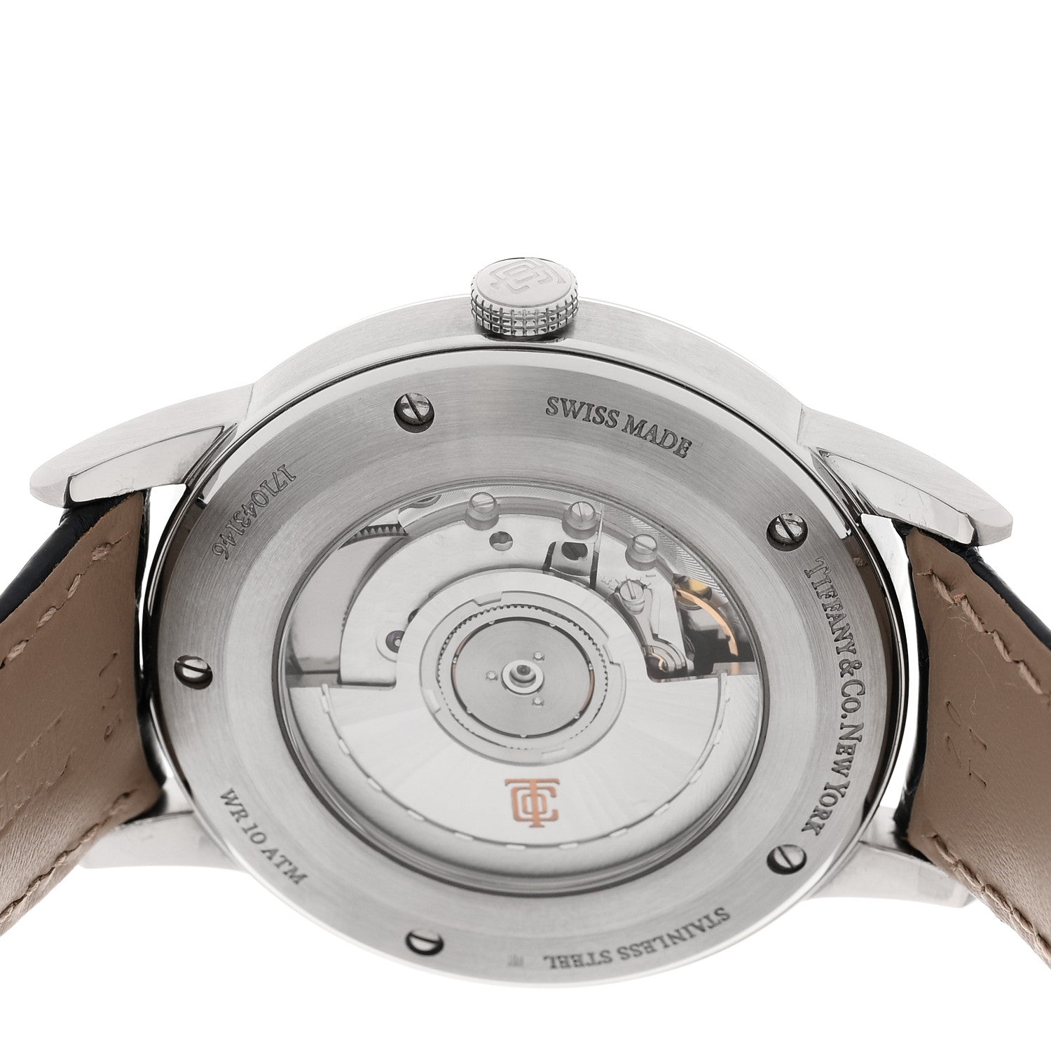 Tiffany Stainless Steel Alligator 40mm CT60 3-Hand Automatic Watch