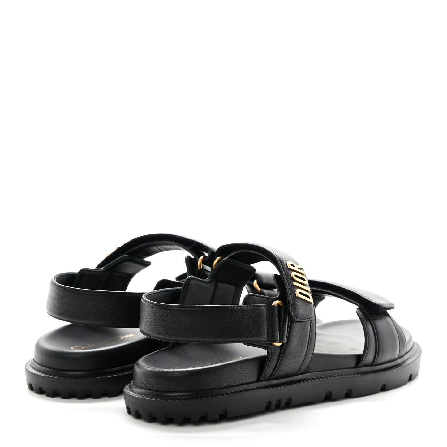 Lambskin Dioract 10mm Sandals 40 Black