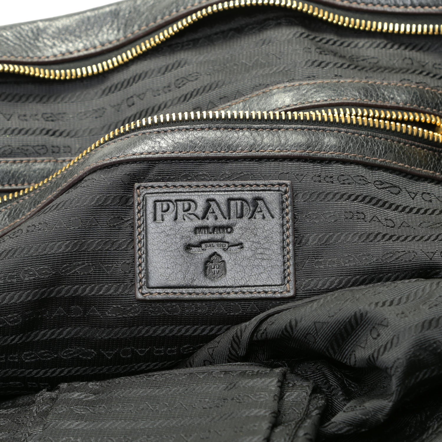 Prada Cervo Large Animalier Satchel Black 8 of 14