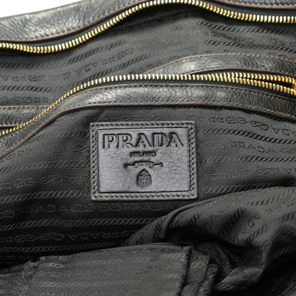 Prada Cervo Large Animalier Satchel Black 8 of 14