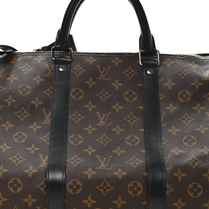 Louis Vuitton Monogram Macassar Keepall Bandouliere 55 6 of 8