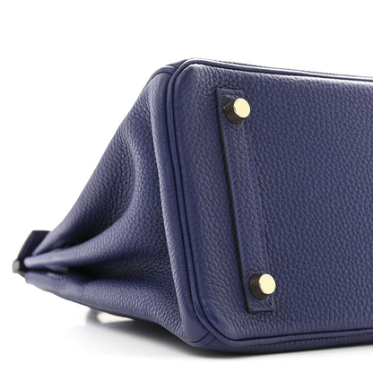 Hermes Togo Birkin 25 Bleu Encre 9 of 12