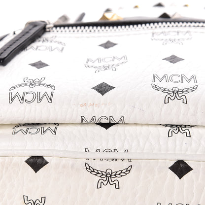 MCM Visetos Studded Small Dual Stark Backpack White 11 of 13
