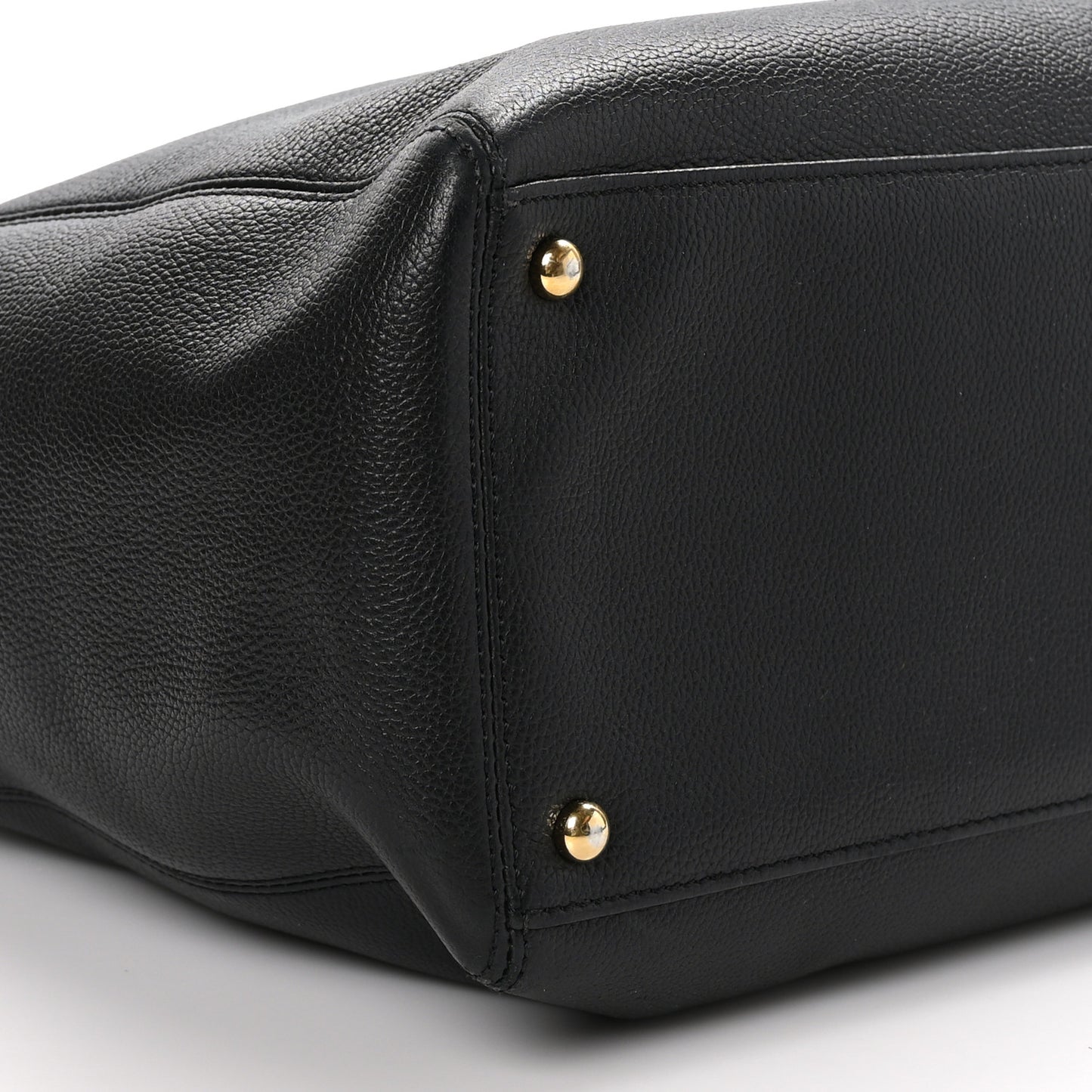Calfskin Cerf Executive Shopper Tote Black