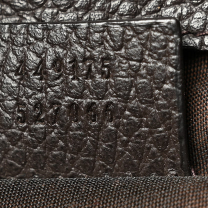 Gucci Monogram Dollar Calfskin O Drawstring Backpack Beige Ebony Testa di Moro Dark Chocolate 7 of 10