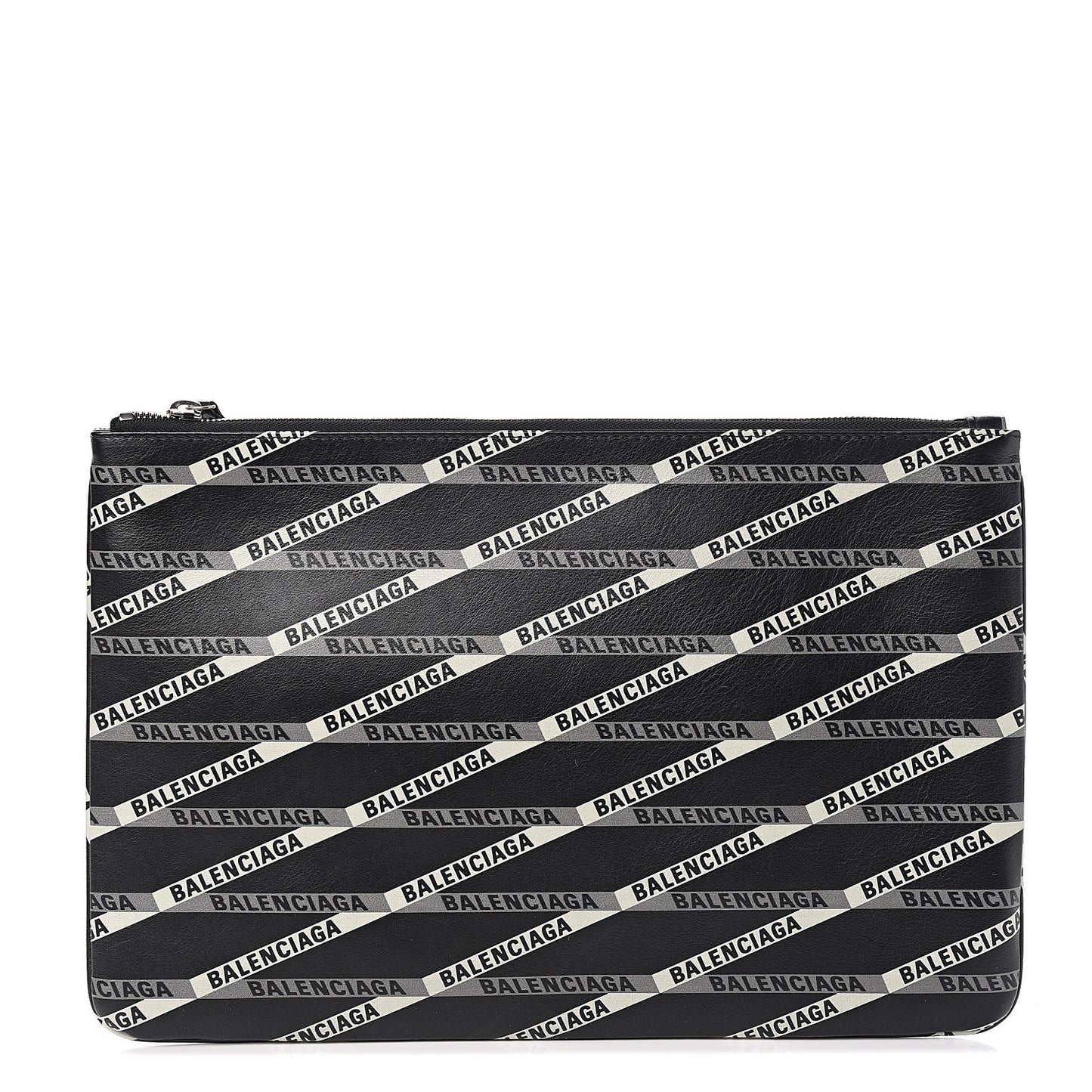 Calfskin Losange Monogram Ville Zip Pouch Black Grey