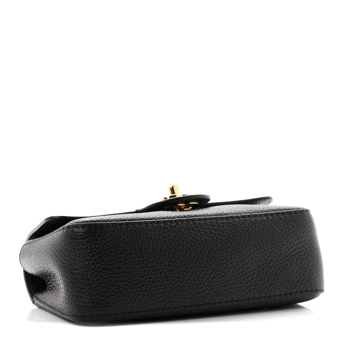 Grained Calfskin Mini Souplissimo Maxi Flap Black