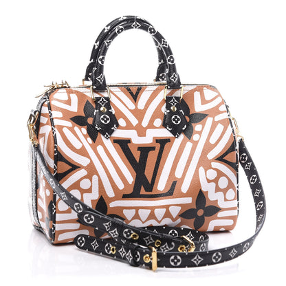 Louis Vuitton Monogram Giant Crafty Speedy Bandouliere 25 Creme Caramel 2 of 9