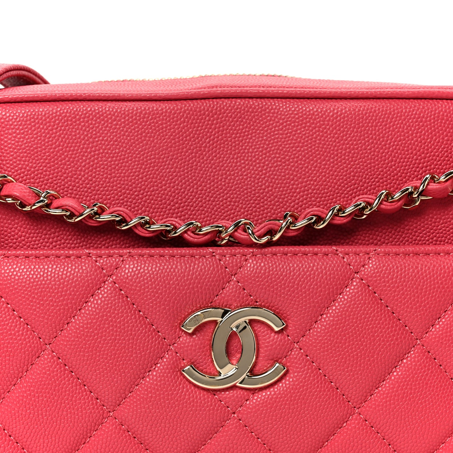 Caviar Quilted Small In & Out Camera Case Pink