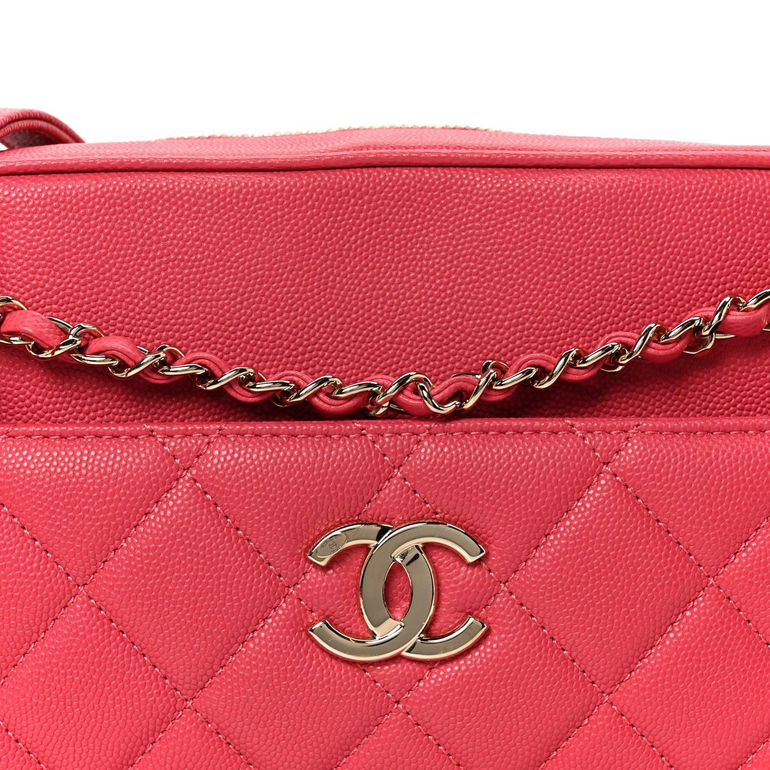 Chanel Caviar Quilted Small In & Out Camera Case Pink 9 of 11