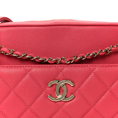Chanel Caviar Quilted Small In & Out Camera Case Pink 9 of 11