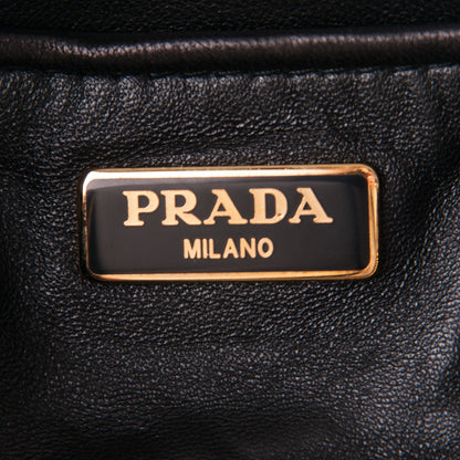Prada Nappa Fiocco Bow Crossbody Clutch Black 6 of 8