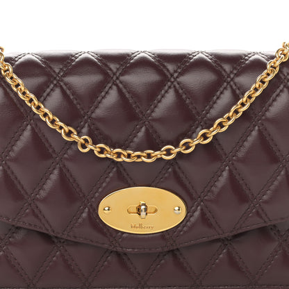 Mulberry Smooth Calfskin Quilted Small Darley Shoulder Bag Burgundy 8 of 14