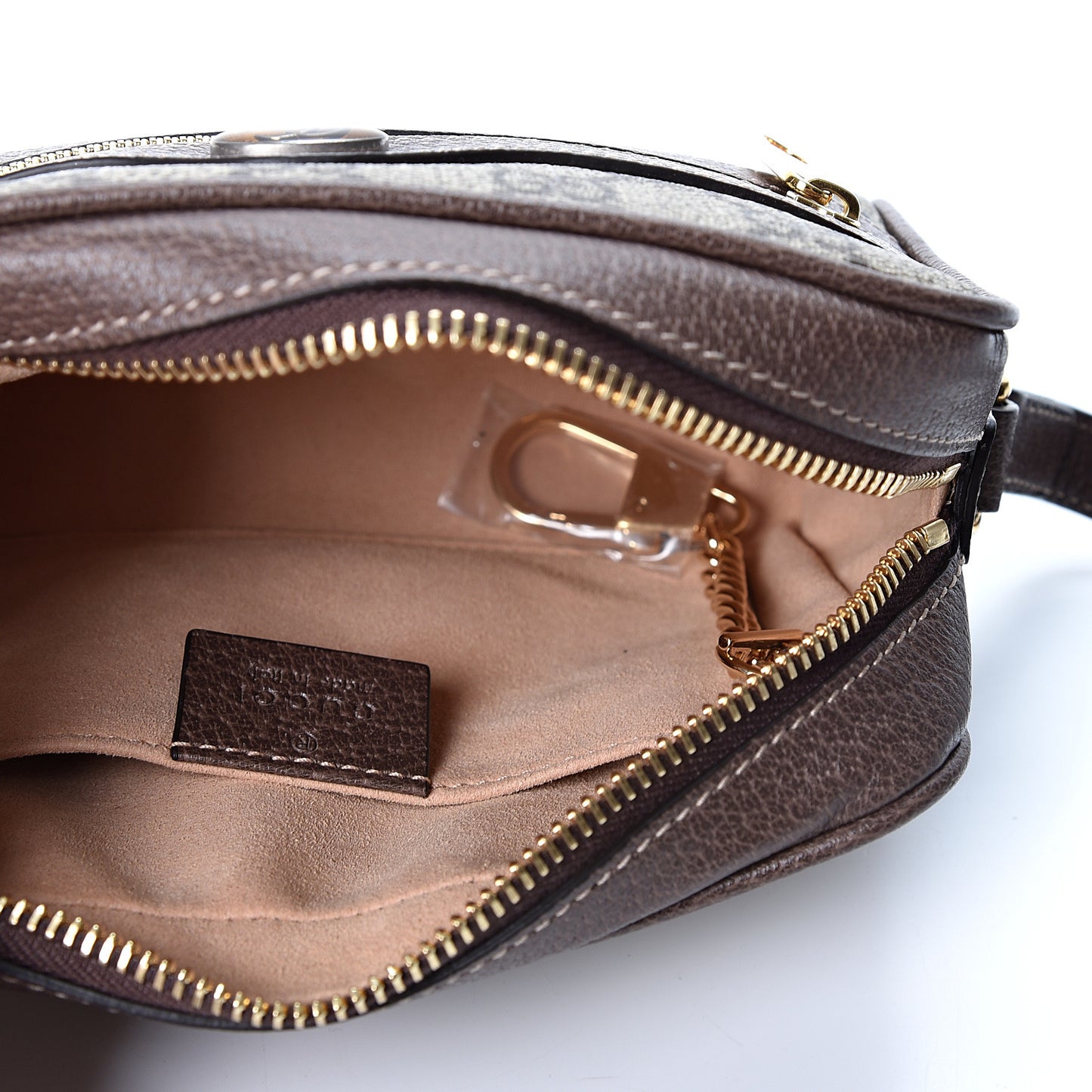 GG Supreme Monogram Web Mini Ophidia Shoulder Bag Brown
