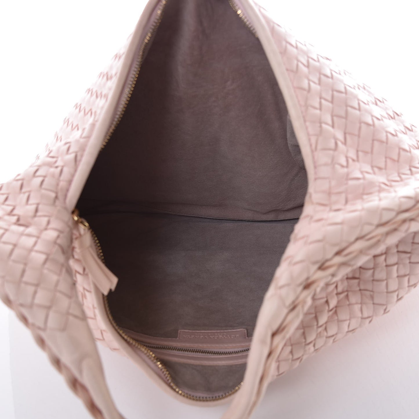 Nappa Intrecciato Large Veneta Hobo Magnolia