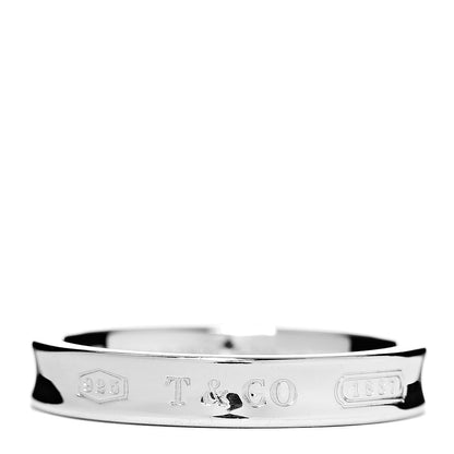 Tiffany Sterling Silver Narrow 1837 Band Ring 58 8.5 1 of 4