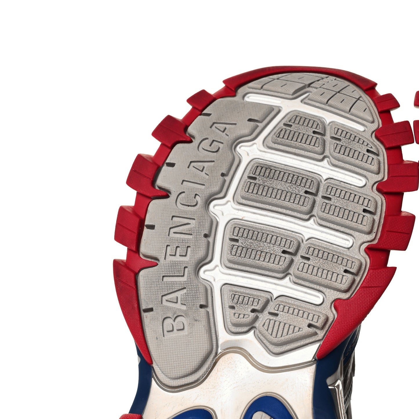 Rubber Mesh Bi-Color Womens Track.2 Open Sneakers 38 Beige Blue Red