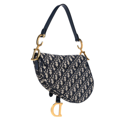 Christian Dior Oblique Saddle Bag Blue 2 of 10