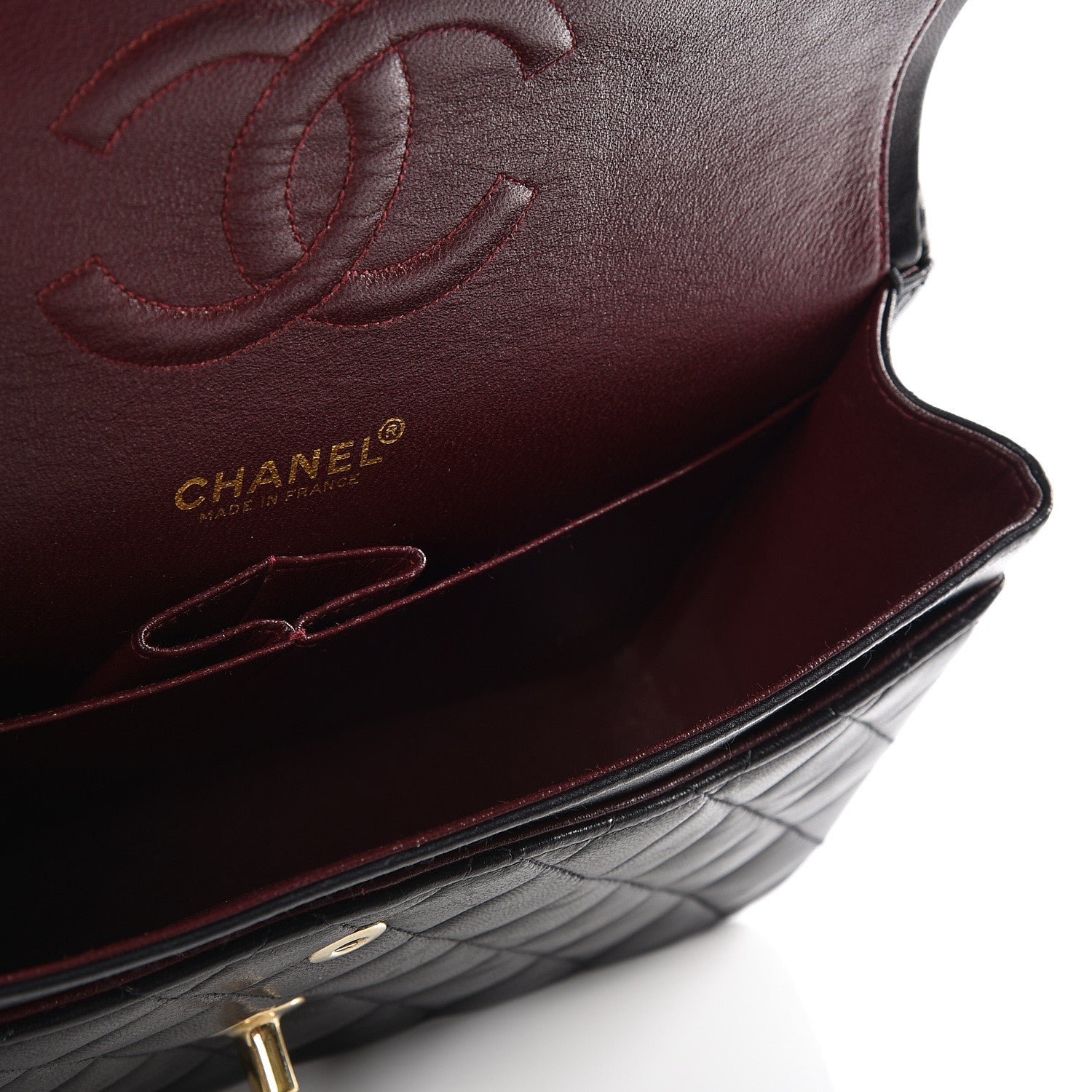 Chanel Lambskin Quilted Medium Double Flap Black 4 of 12