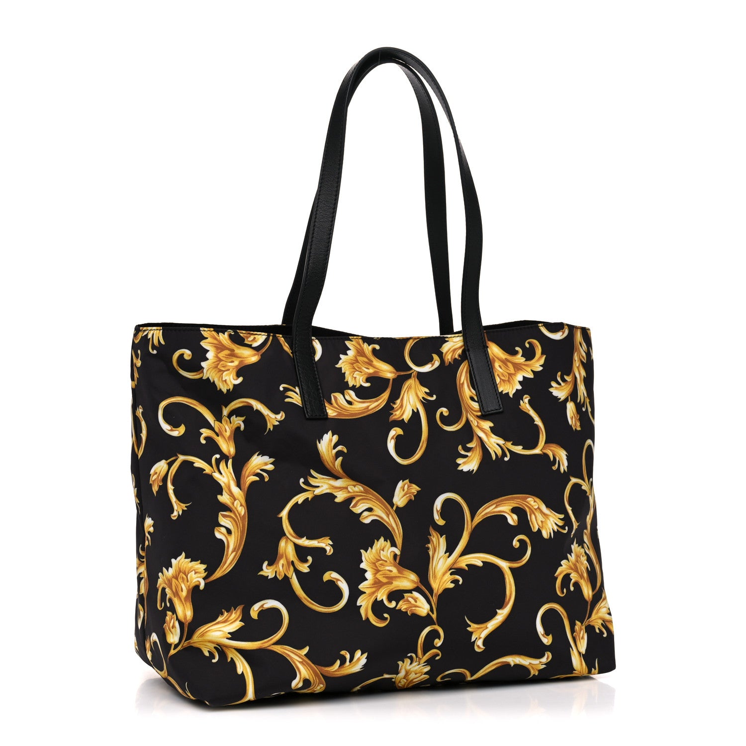 Versace Nylon Baroque Print Tote Black 3 of 10