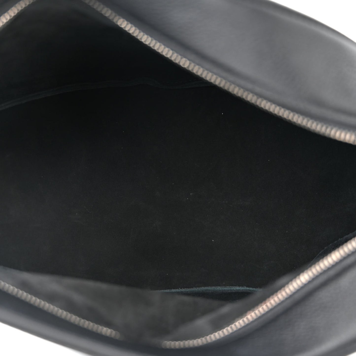 Grained Calfskin Large Slouchy Banana Bag Black