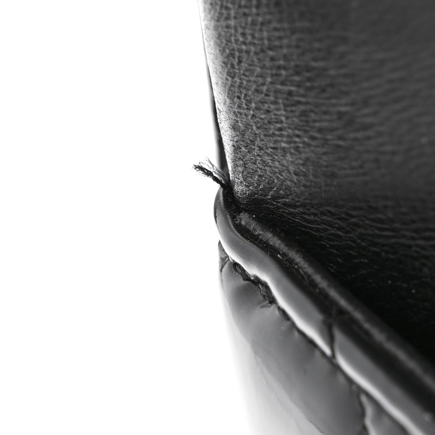 Patent Quilted Jumbo Double Flap Black