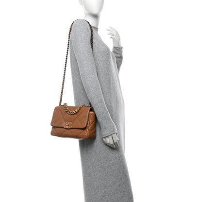 Chanel Lambskin Quilted Medium Chanel 19 Flap Brown 2 of 13