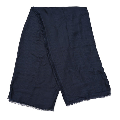 Christian Dior Silk Oblique Shawl 140 Navy Blue 2 of 3