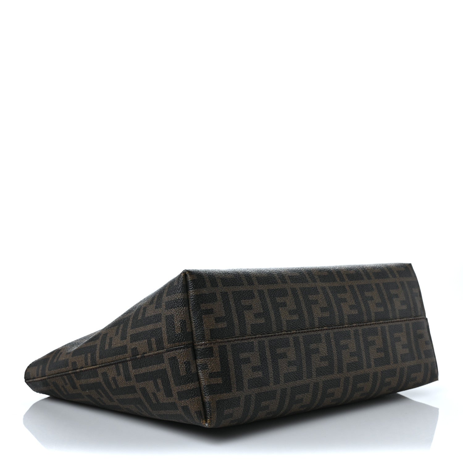 Fendi Zucca Spalmati Small Roll Tote Tobacco Blue 3 of 10