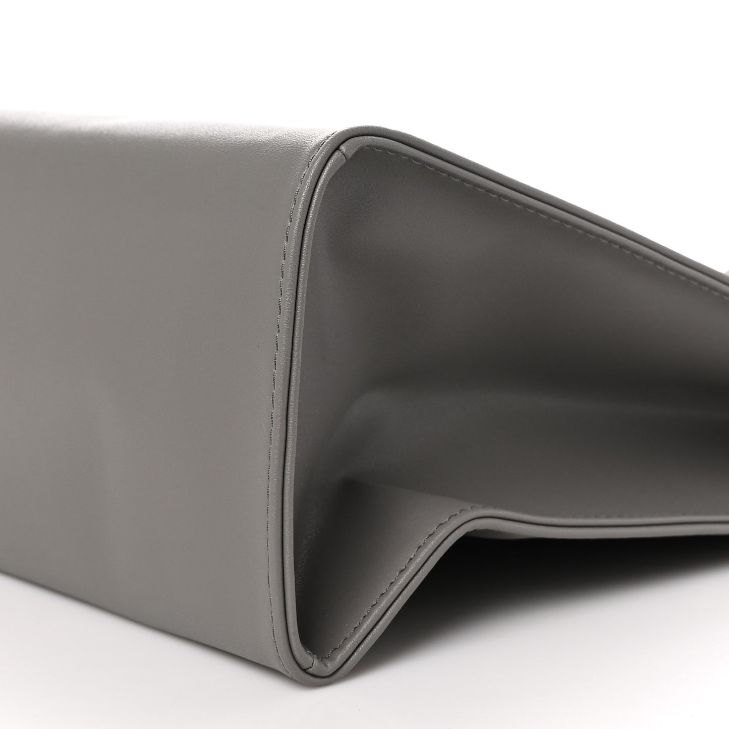 Vegan Leather Medium Shopping Bag Grey