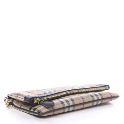 Burberry Haymarket Check Adeline Foldover Clutch Brown 4 of 10