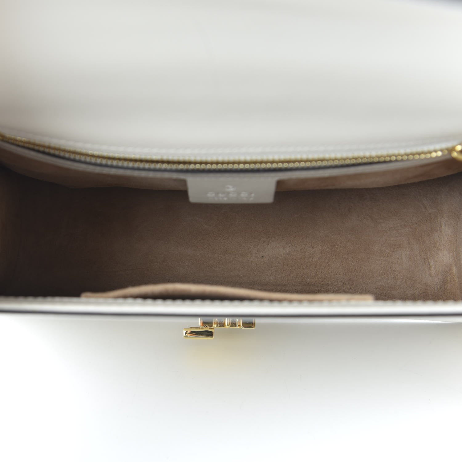 Gucci Calfskin Small Sylvie Shoulder Bag Off White 5 of 10