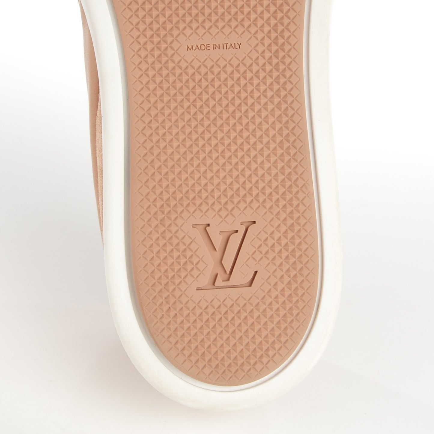 Patent Calfskin Suede Tempo Slip On Sneakers 41 Nude