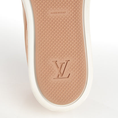 Louis Vuitton Patent Calfskin Suede Tempo Slip On Sneakers 41 Nude 8 of 10