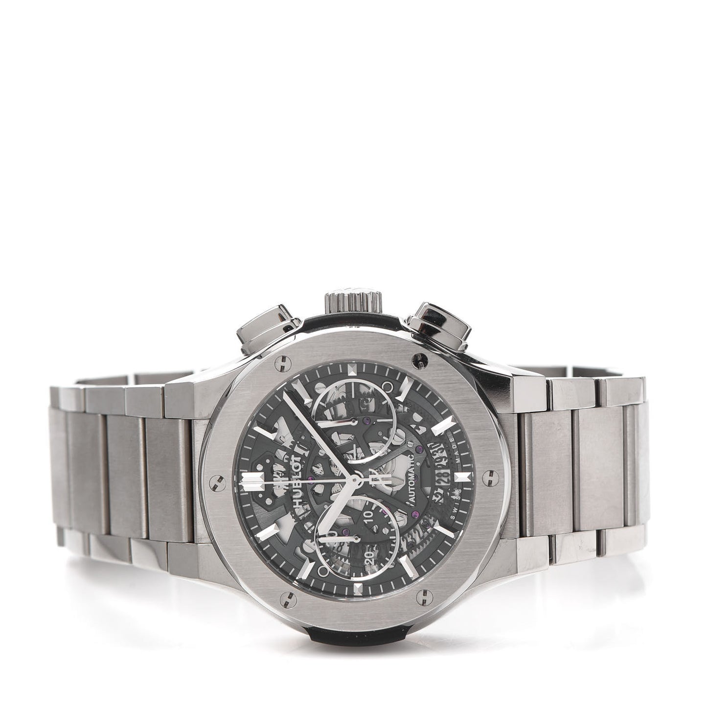 Titanium 45mm Classic Fusion Aerofusion Automatic Watch Black 528.NX.0170.NX