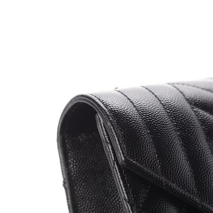 Saint Laurent Grain De Poudre Textured Mixed Matelasse Triquilt Small Monogram Satchel Black 9 of 9