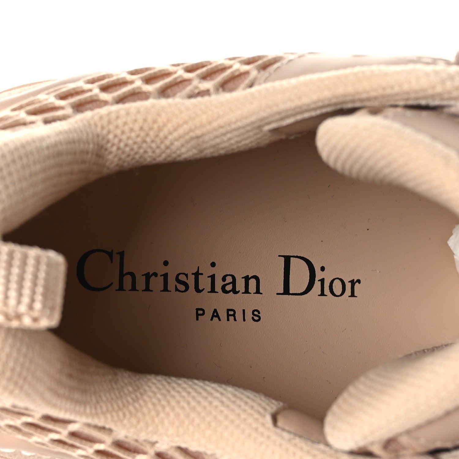 Christian Dior Resille Calfskin D-Connect Sneakers 35 Nude 7 of 9