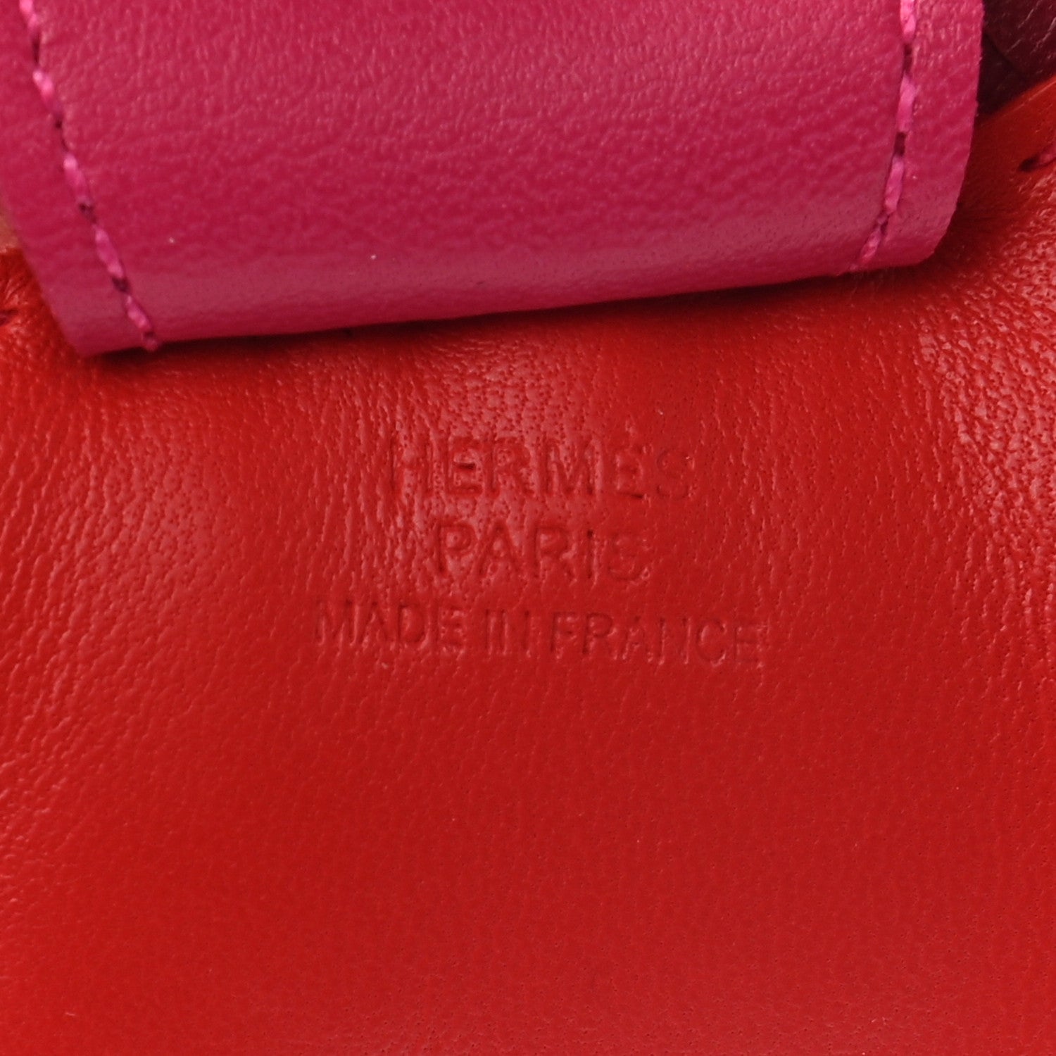 Hermes Milo Lambskin Grigri Rodeo Horse Bag Charm MM Rouge Indien Rubis Rose Mexico 4 of 4