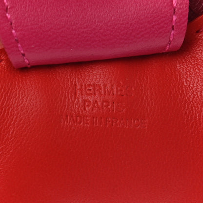 Hermes Milo Lambskin Grigri Rodeo Horse Bag Charm MM Rouge Indien Rubis Rose Mexico 4 of 4