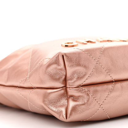Chanel Metallic Calfskin Quilted Mini Chanel 22 Copper 9 of 10